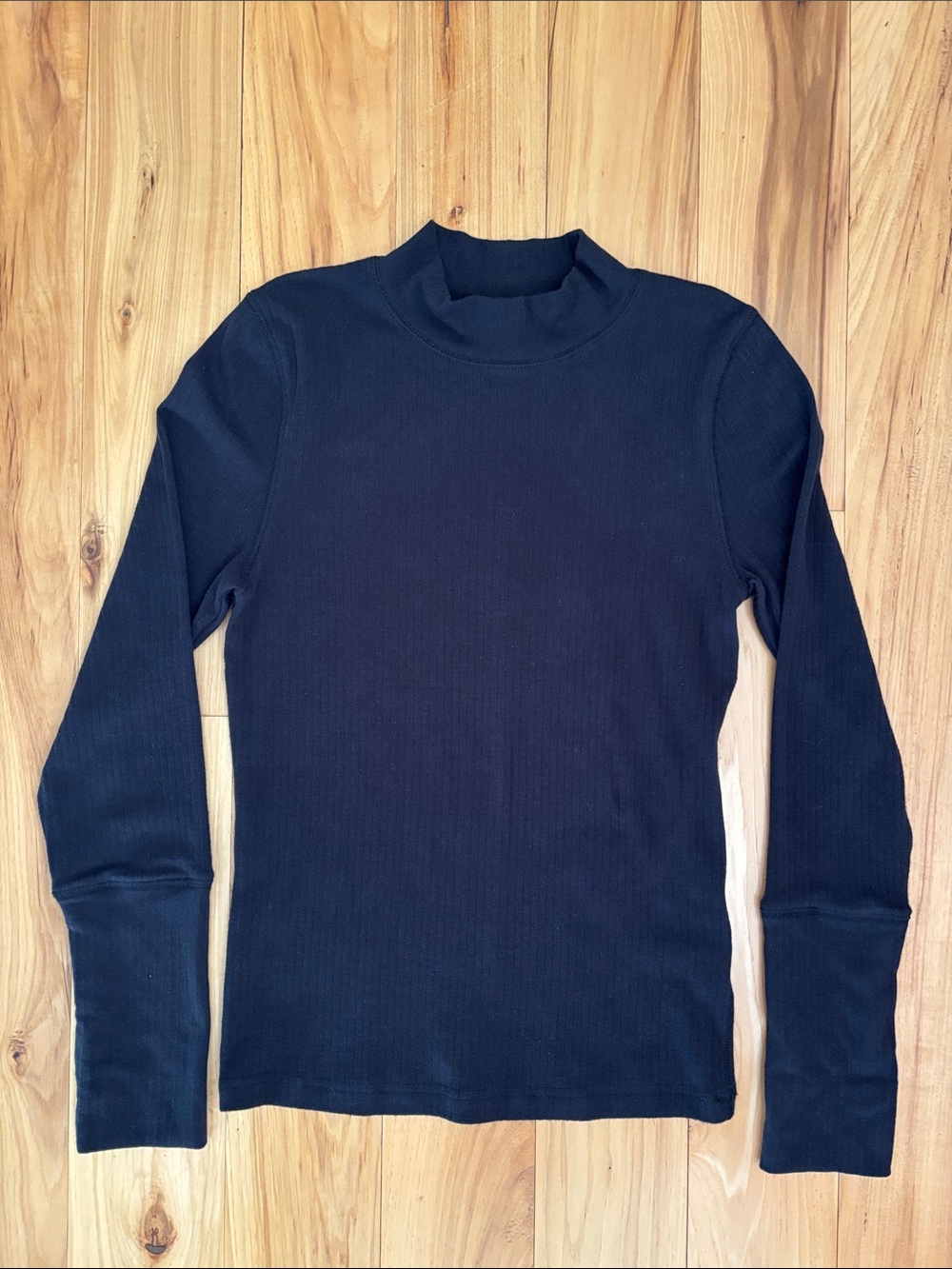 INTIMATELY FREE PEOPLE | Black The Rickie Ribbed Stretchy Mock Neck Top | Size M